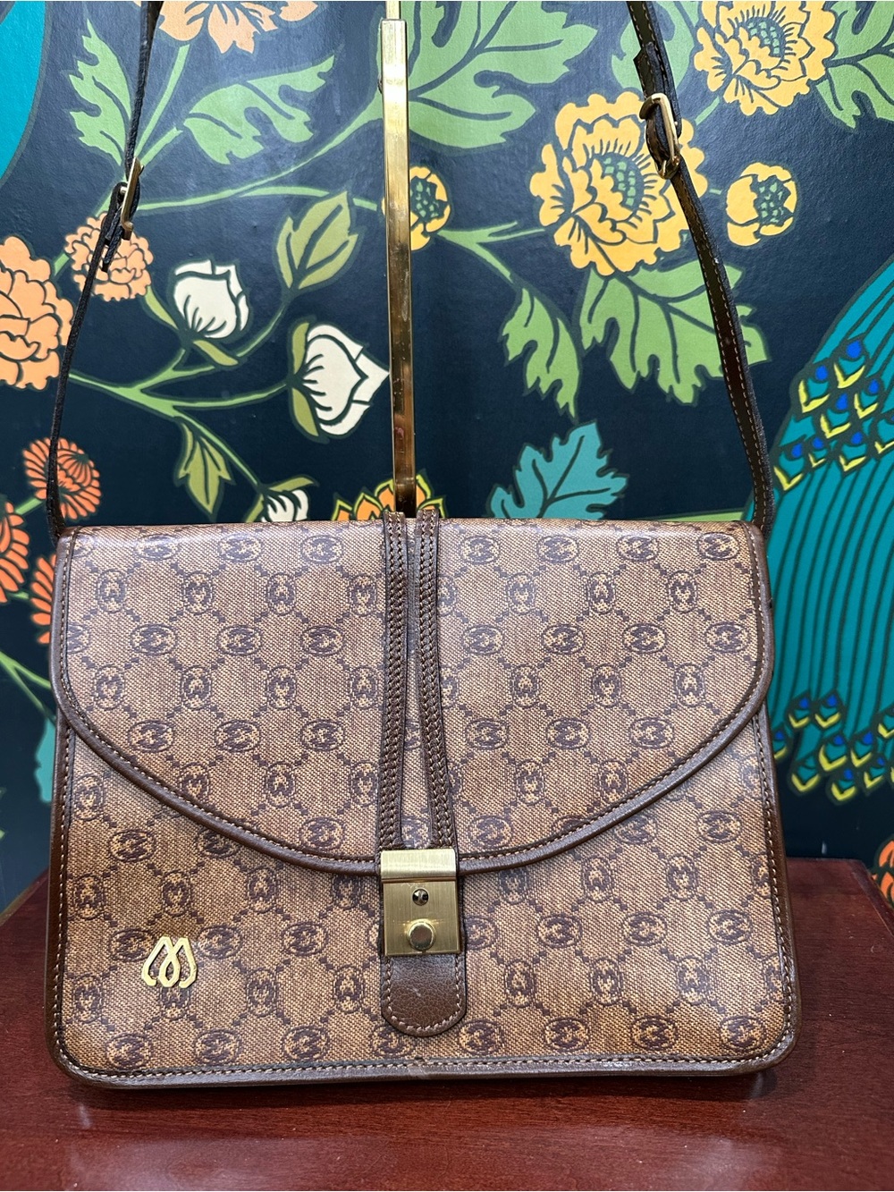 Vintage Morabito Paris Monogram Canvas Shoulder Bag | France 70s | Vendôme Logo - Picture 3 of 12